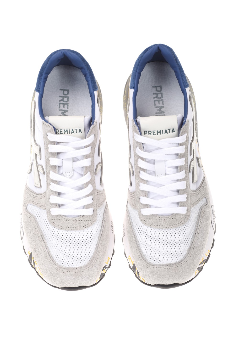 shop PREMIATA Sales Scarpe: Premiata sneakers “Mick” un mix di materiali tecnici e pellami di alta qualità. 
Logo Premiata.
Nylon decolorato effetto used. 
Suola ergonomica e super leggera che riprende le nuances della sneaker.
Altezza suola 3,5cm.
Fusbet interno 29cm.
Composizione suola: 65% EVA 5% TPU (MATERIALE PLASTICO) 30% GOMMA.
Composizione tomaia: 55% PELLE DI VITELLO 45% PA.
Composizione fodera: 100% PELLE DI CAPRA.
Fabbricata in Vietnam.. MICK-6168 number 6289509